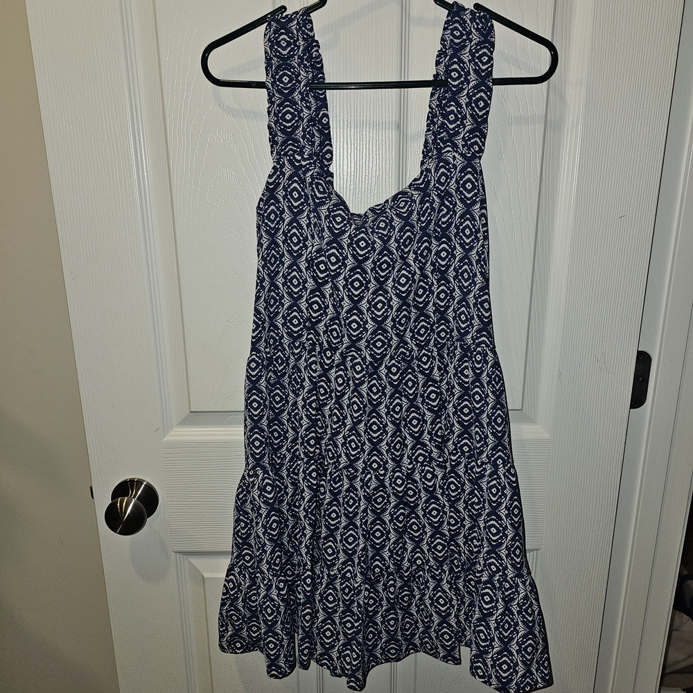 Speechless Navy Geometric Mini Dress